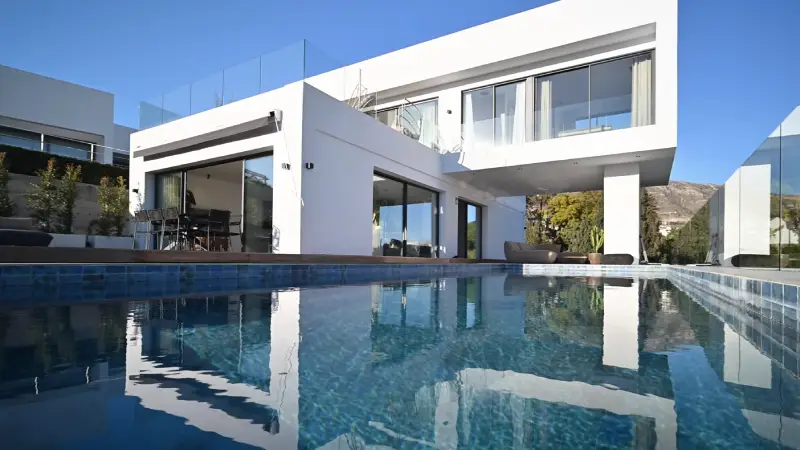 Interior of a beautifully designed villa showcasing modern amenities and luxurious furnishings