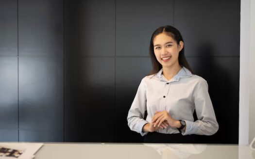 smiling thai receptionist